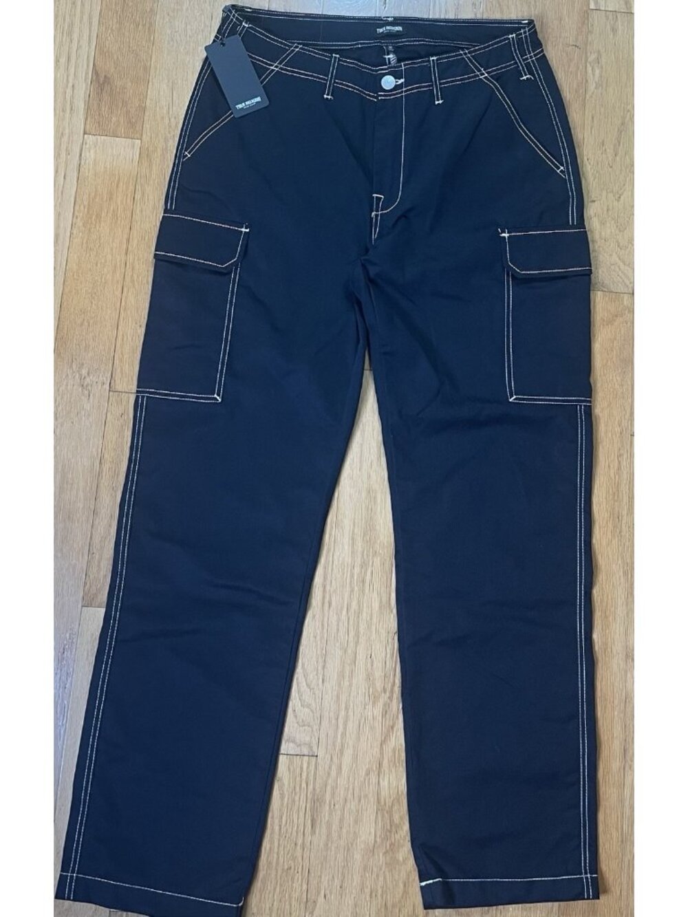 True Religion Jet Black Cargo/Utility Pants - 108335 - Men’s Size 34 - NWT $164